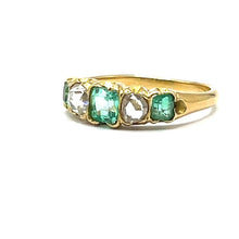 Load image into Gallery viewer, Secondhand Antique Emerald and Diamond Ring
