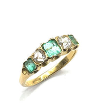 Load image into Gallery viewer, Secondhand Antique Emerald and Diamond Ring