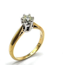 Load image into Gallery viewer, Secondhand 18ct Gold Diamond Solitaire Ring