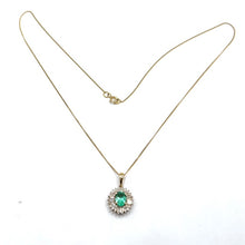 Load image into Gallery viewer, Secondhand Emerald and Diamond Necklace