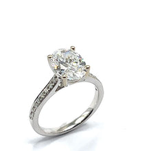 Load image into Gallery viewer, 18CT White Gold Oval Lab Grown Diamond Ring - 2.29ct