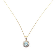Load image into Gallery viewer, 9ct Gold Topaz and Diamond Necklace