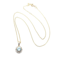 Load image into Gallery viewer, 9ct Gold Topaz and Diamond Necklace