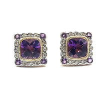 Load image into Gallery viewer, 9ct Gold Amethyst Earrings