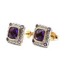 Load image into Gallery viewer, 9ct Gold Amethyst Earrings