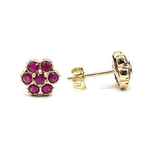 Load image into Gallery viewer, 9ct Gold Ruby Earrings