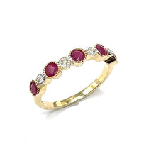 Load image into Gallery viewer, 9ct Gold Ruby and Diamond Eternity Ring