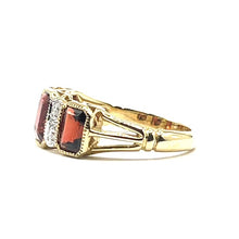 Load image into Gallery viewer, 9ct Gold Garnet and Diamond Ring