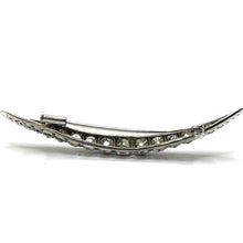 Load image into Gallery viewer, Antique Victorian Diamond Crescent Brooch