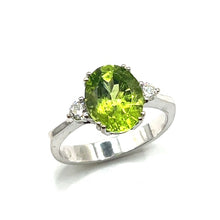 Load image into Gallery viewer, Secondhand Peridot and Diamond Ring