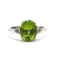 Load image into Gallery viewer, Secondhand Peridot and Diamond Ring