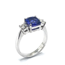 Load image into Gallery viewer, Secondhand Platinum Tanzanite and Diamond Ring