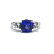 Load image into Gallery viewer, Secondhand Platinum Tanzanite and Diamond Ring