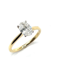 Load image into Gallery viewer, 18ct Gold Oval Lab Grown Diamond Ring 1.00ct