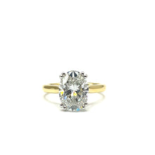 Load image into Gallery viewer, 18ct Gold 3.51ct Oval Lab Grown Diamond Ring