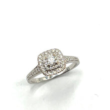 Load image into Gallery viewer, Secondhand 'Diamond Story' Cushion Halo Diamond Ring