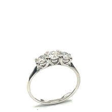 Load image into Gallery viewer, Secondhand 18ct White Gold Diamond Trilogy Ring