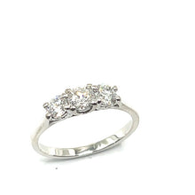 Load image into Gallery viewer, Secondhand 18ct White Gold Diamond Trilogy Ring