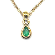 Load image into Gallery viewer, Secondhand Emerald and Diamond Necklace