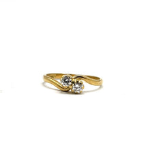 Load image into Gallery viewer, Secondhand 18ct Gold Diamond Two Stone Ring