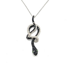 Load image into Gallery viewer, Secondhand Black and White Diamond Serpent Necklace