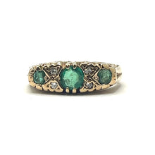 Load image into Gallery viewer, Secondhand Emerald and Diamond Ring