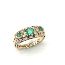 Load image into Gallery viewer, Secondhand Emerald and Diamond Ring