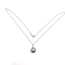 Load image into Gallery viewer, Secondhand Tahitian Pearl and Diamond Pendant