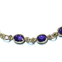 Load image into Gallery viewer, Secondhand 9ct Gold Amethyst Bracelet