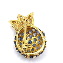 Load image into Gallery viewer, Secondhand 18ct Gold Sapphire and Diamond Brooch or Pendant