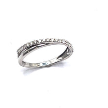 Load image into Gallery viewer, Secondhand White Gold Diamond Cross Over Ring