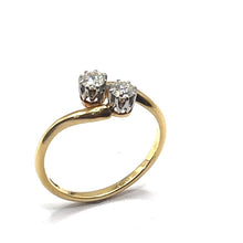 Load image into Gallery viewer, Secondhand 18ct Gold Diamond Two Stone Ring