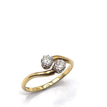 Load image into Gallery viewer, Secondhand 18ct Gold Diamond Two Stone Ring