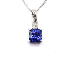 Load image into Gallery viewer, Platinum Tanzanite and Diamond Necklace