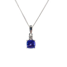 Load image into Gallery viewer, Platinum Tanzanite and Diamond Necklace