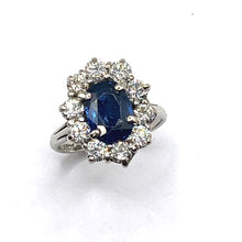 Load image into Gallery viewer, Secondhand Sapphire and Diamond Ring