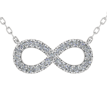 Load image into Gallery viewer, 9ct White Gold Diamond Infinity Necklace