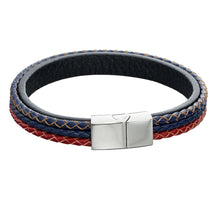 Load image into Gallery viewer, Fred Bennett Triple Row Leather Bracelet

