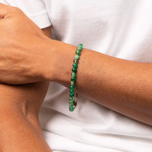 Load image into Gallery viewer, Green Agate Bead Bracelet