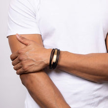 Load image into Gallery viewer, Mens Leather Bracelet