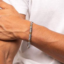 Load image into Gallery viewer, Mens Steel and Gold Plate Bracelet