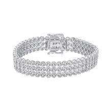Load image into Gallery viewer, Diamonfire Cubic Zirconia Triple Row Bracelet