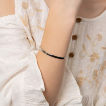 Load image into Gallery viewer, Silver Heart Hinged Bangle