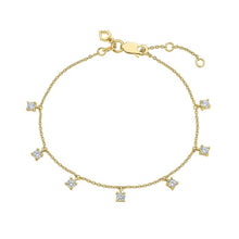 Load image into Gallery viewer, Diamonfire Cubic Zirconia Charm Bracelet - Gold Plate