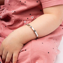 Load image into Gallery viewer, D for Diamond Heart Christening Bangle