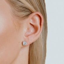 Load image into Gallery viewer, Diamonfire Cubic Zirconia Heart Pave Set Studs