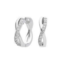 Load image into Gallery viewer, Diamonfire Cubic Zirconia Infinity Hoops