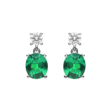 Load image into Gallery viewer, Diamonfire Green Cubic Zirconia Drop Earrings