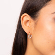 Load image into Gallery viewer, Diamonfire Cubic Zirconia Gold Plate Heart Earrings