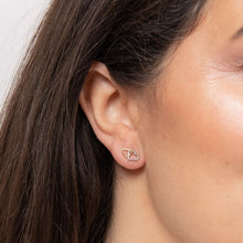 Load image into Gallery viewer, Silver with Gold Plate Linked Heart Earrings
